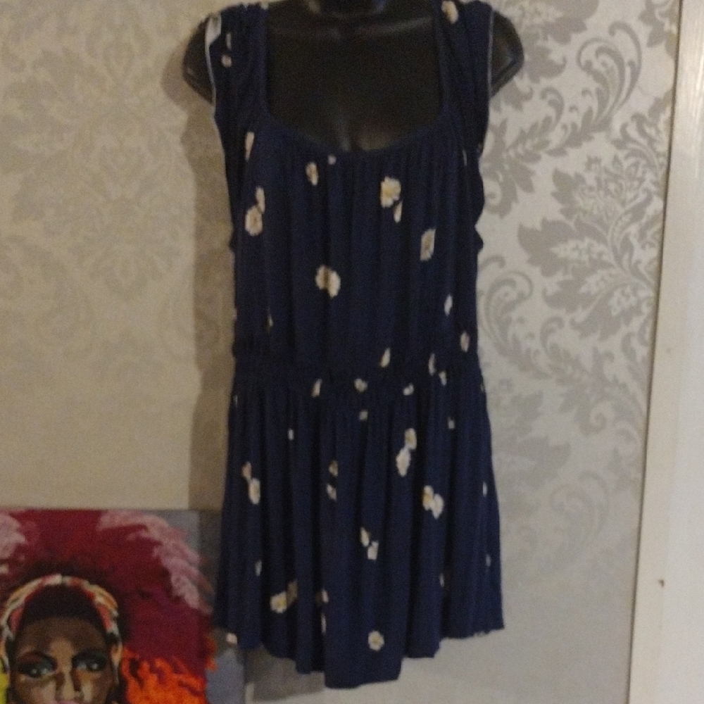 Torrid Blue Sleeveless Square Neck Blouse